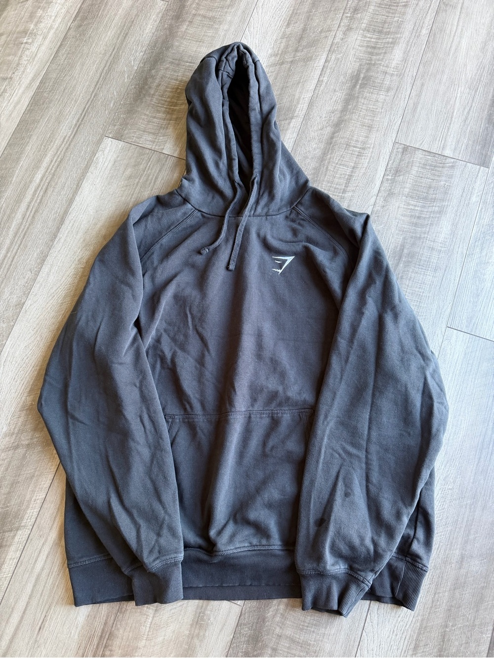 Gymshark Men’s Black Crest Pullover Hoodie Sz XXXL Gym Activewear Drawstring